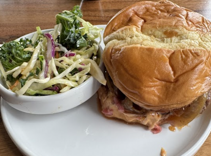 East End Tap and Table signature dishes East End BurgerEverything Bagel Salmon SaladThai Chicken Yellow Curry